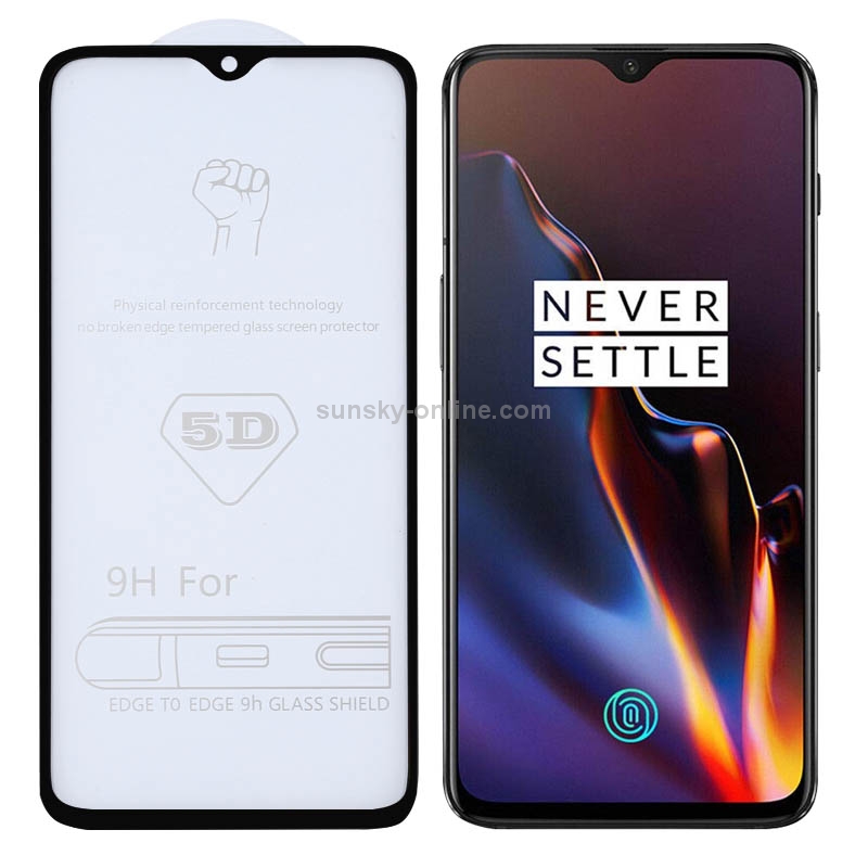 9H 5D Full Glue Full Screen Tempered Glass Film for OnePlus 6T