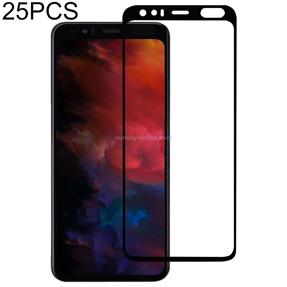 25 PCS Full Glue Full Screen Tempered Glass Film for Google Pixel 4 XL