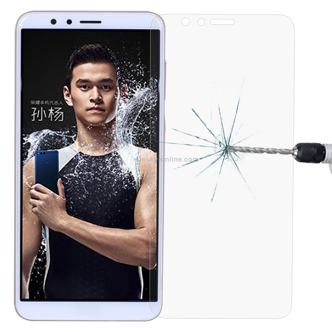 For Huawei Honor Play 7X 0.26mm 9H Surface Hardness 2.5D Explosion-proof Tempered Glass Screen Film