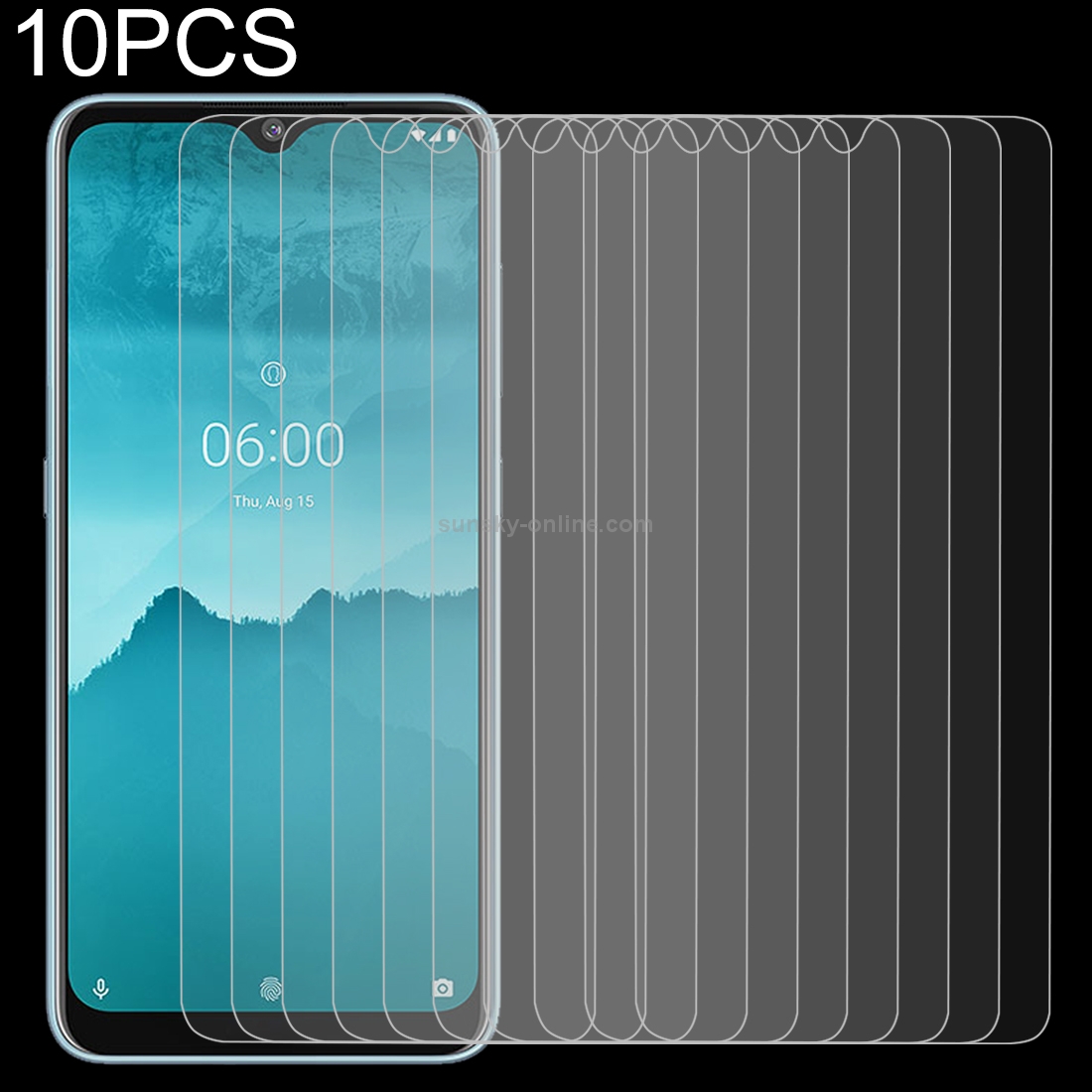 10 PCS For Nokia 6.2 2.5D Non-Full Screen Tempered Glass Film