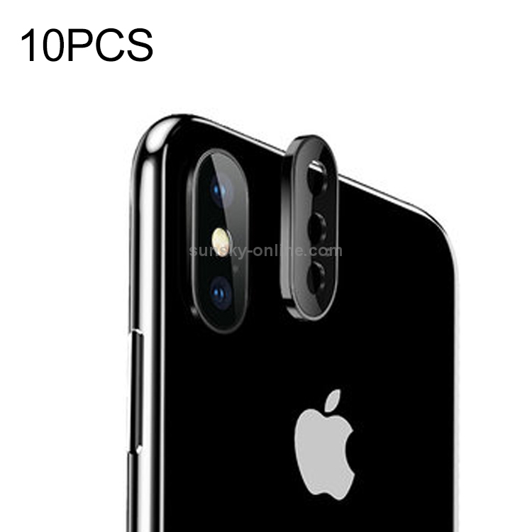For iPhone XS 10pcs Titanium Alloy Metal Camera Lens Protector Tempered Glass Film(Black) For iPhone XS 10pcs Titanium Alloy Metal Camera Lens Protector Tempered Glass Film(Black)