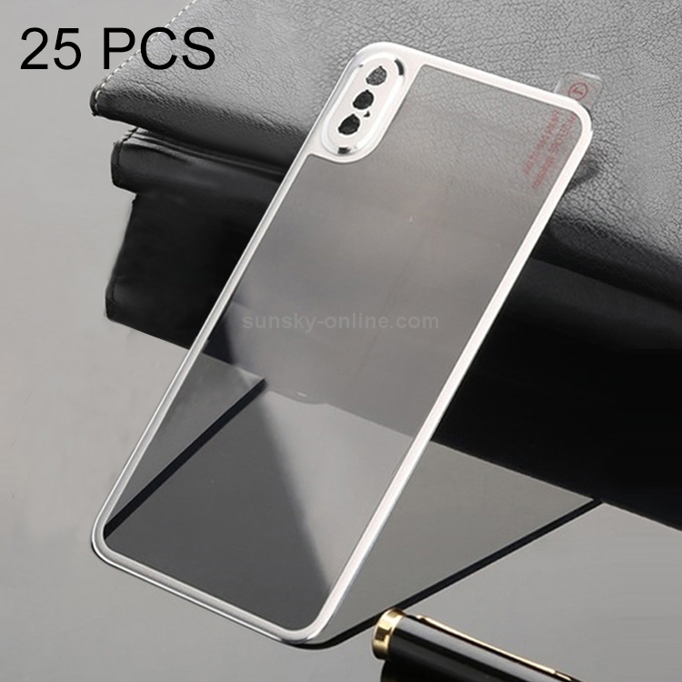 For iPhone XS Max 25pcs Titanium Alloy Metal Edge Full Coverage Back Tempered Glass Screen Protector (Silver) For iPhone XS Max 25pcs Titanium Alloy Metal Edge Full Coverage Back Tempered Glass Screen Protector (Silver)