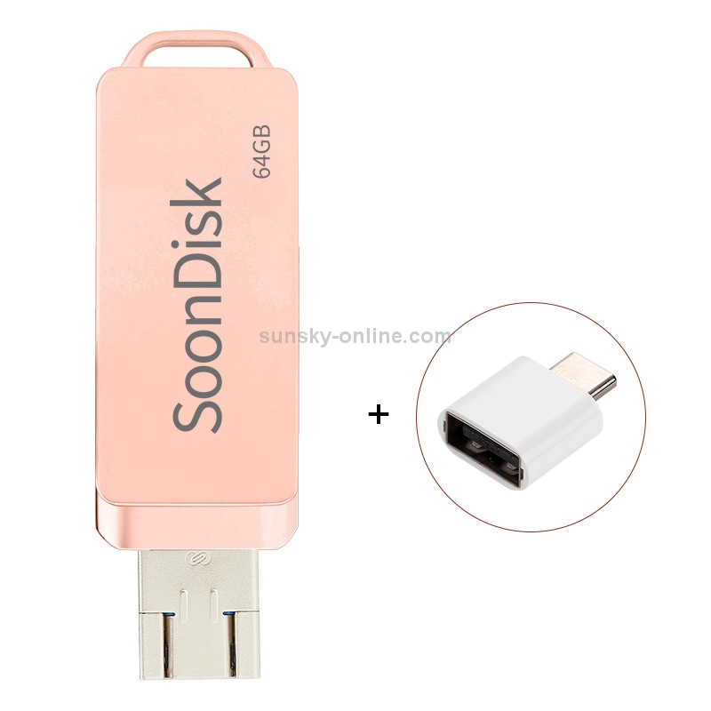 32GB USB 3.0 + 8 Pin + USB-C / Type-C Android iPhone Computer Dual-use Rotary U Disk(Rose Gold) 32GB USB 3.0 + 8 Pin + USB-C / Type-C Android iPhone Computer Dual-use Rotary U Disk(Rose Gold)