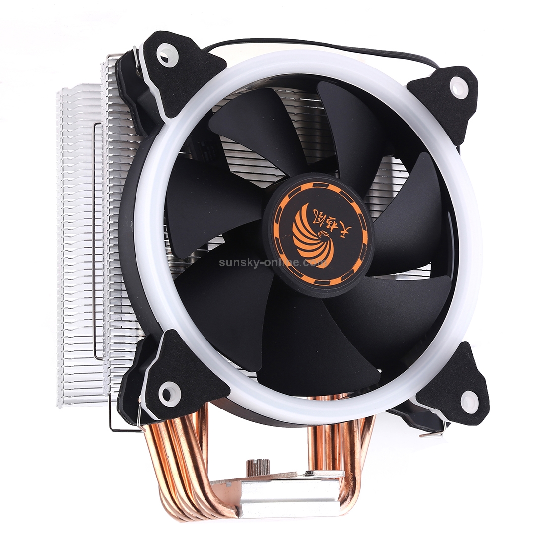 6 Copper Tubes CPU Heatsink Hydraulic Bearing Cooling Fan Silent Fan with RGB Colorful Lights 4 Pin for Intel: LGA775 1150 1151 1155 1156 1366 2011 (AMD: FM1 FM2 AM2 AM3+ AM4)