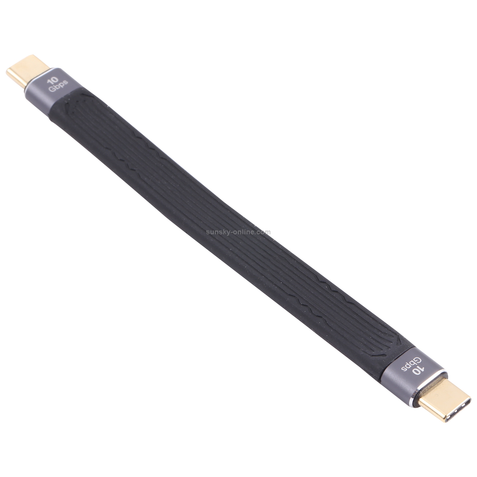 10Gbps Double USB-C / Type-C Soft Flat Data Transmission Fast Charging Cable