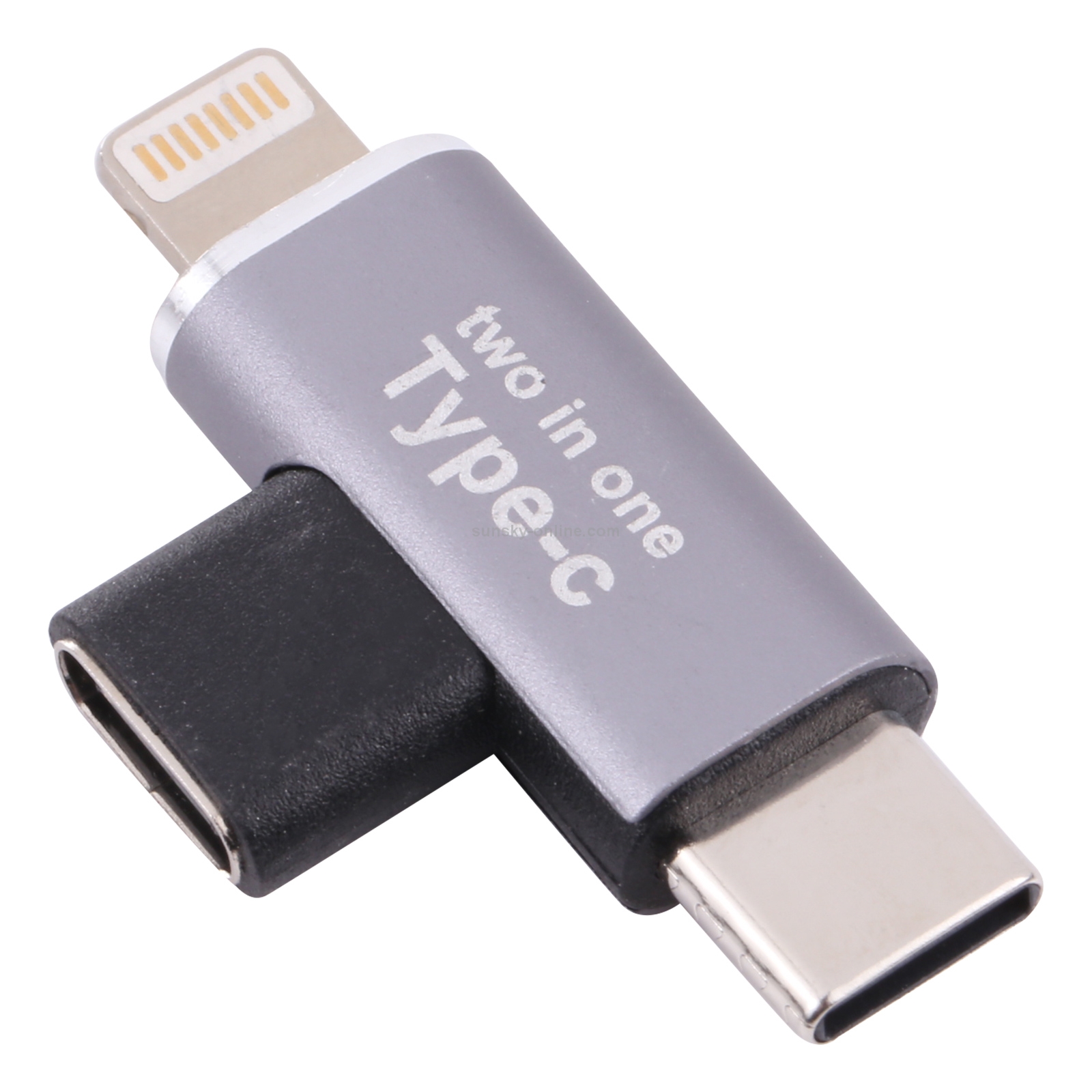 USB-C / Type-C Female to 8 Pin Male + USB-C / Type-C Male Converter USB-C / Type-C Female to 8 Pin Male + USB-C / Type-C Male Converter