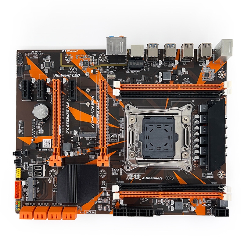 X99-D3 2011-3 DDR3 Desktop Computer Mainboard, Support E5-2680V3