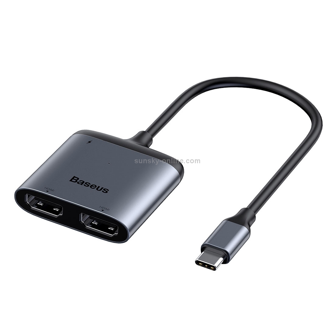 Baseus CAHUB-I0G Enjoy Series USB-C / Type-C to HDMI x 2 + PD HD Intelligent HUB Adapter(Dark Gray) Baseus CAHUB-I0G Enjoy Series USB-C / Type-C to HDMI x 2 + PD HD Intelligent HUB Adapter(Dark Gray)