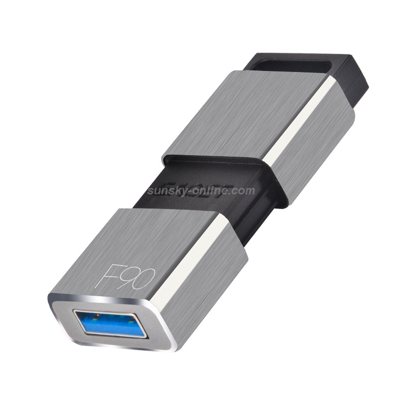 EAGET F90 128GB High-speed USB 3.0 Push-pull Zinc Alloy U Disk (Silver Grey)