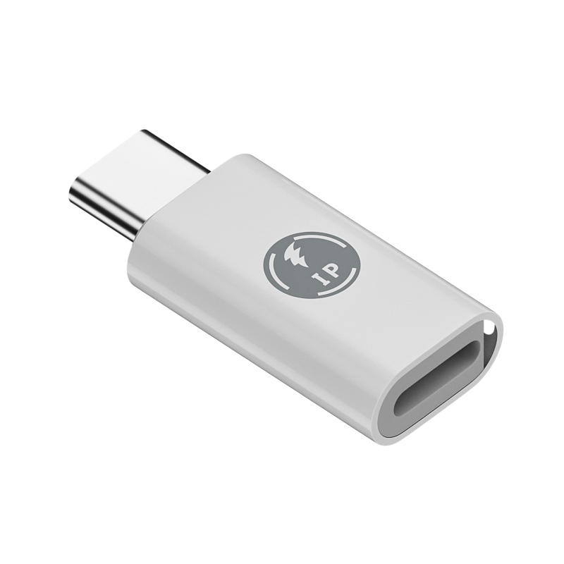 USB-C / Type-C Male to 8 Pin Female ABS Charging Adapter USB-C / Type-C Male to 8 Pin Female ABS Charging Adapter