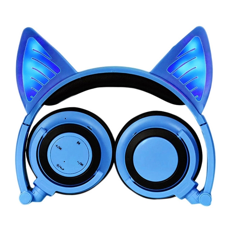 Foldable Wireless Bluetooth V4.2 Glowing Cat Ear Headphone Gaming Headset with LED Light & Mic Foldable Wireless Bluetooth V4.2 Glowing Cat Ear Headphone Gaming Headset with LED Light & Mic