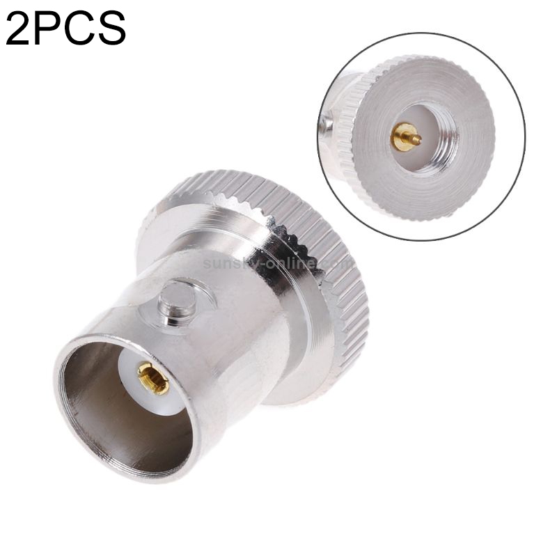 2 PCS SMA Male to BNC Female RF Connector