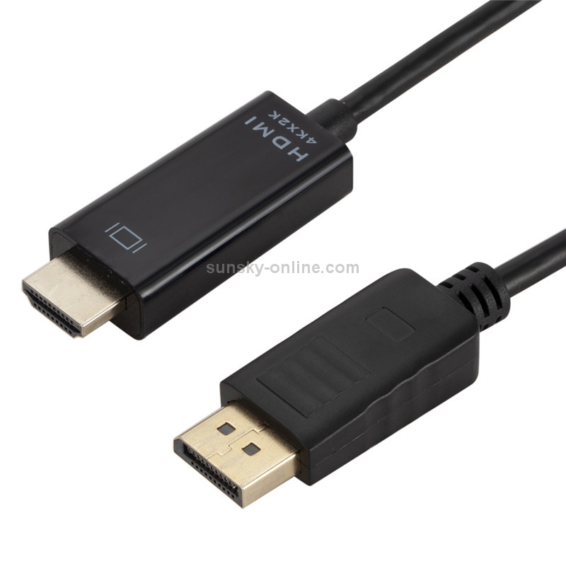 4K x 2K DP to HDMI Converter Cable, Cable Length: 1.8m(Black)