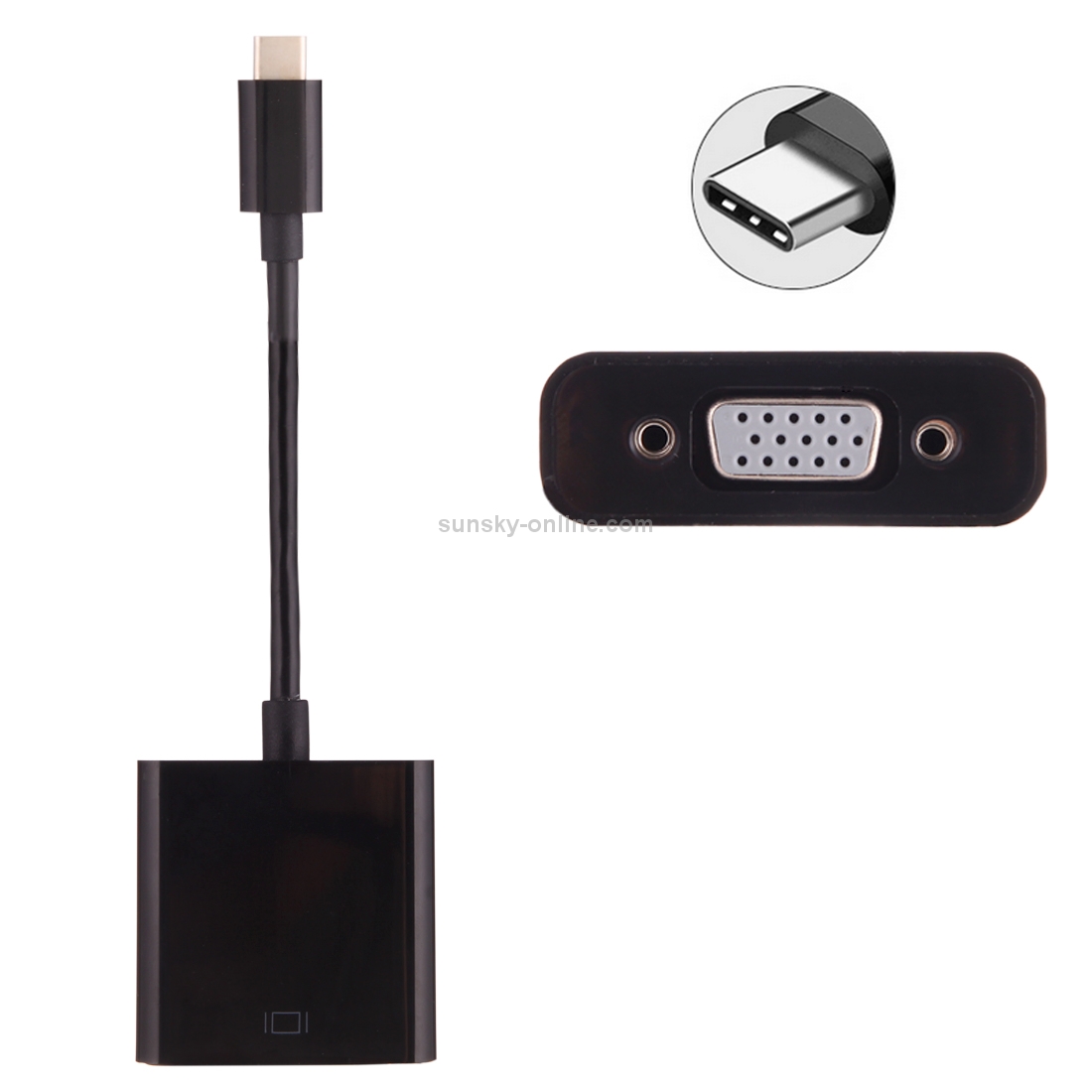 USB-C / Type-C 3.1 Male to VGA female Adapter Cable for MacBook 12 inch, Chromebook Pixel 2015, Nokia N1 Tablet PC, Length: About 10cm USB-C / Type-C 3.1 Male to VGA female Adapter Cable for MacBook 12 inch, Chromebook Pixel 2015, Nokia N1 Tablet PC, Length: About 10cm