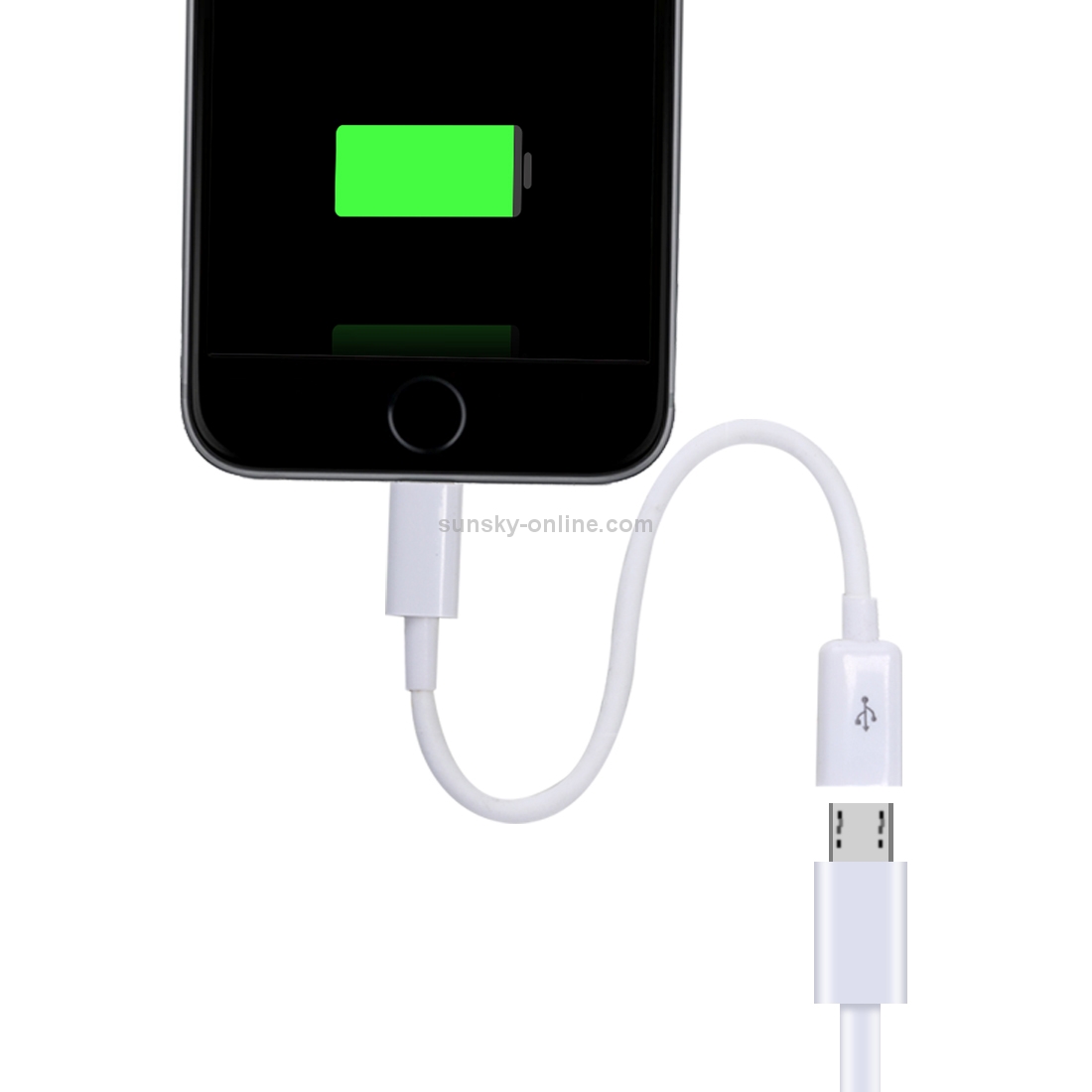 12cm 8 Pin Male to Micro USB Female Charging Adapter Cable 12cm 8 Pin Male to Micro USB Female Charging Adapter Cable
