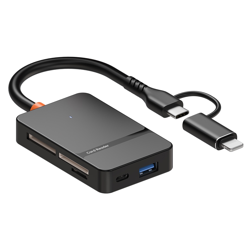 ADS-315 8 in 1 Type-C+8 Pin Multi-function Card Reader ADS-315 8 in 1 Type-C+8 Pin Multi-function Card Reader