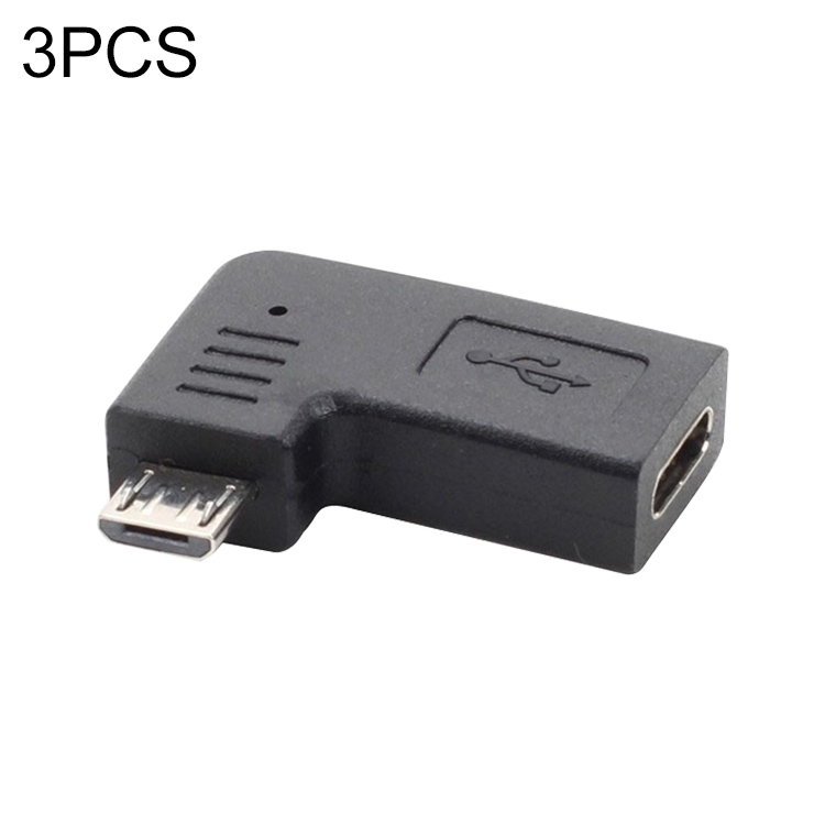 3 PCS LY-U2T078 USB-C / Type-C Female to Micro USB 5 Pin Left Elbow Male Charging Adapter 3 PCS LY-U2T078 USB-C / Type-C Female to Micro USB 5 Pin Left Elbow Male Charging Adapter