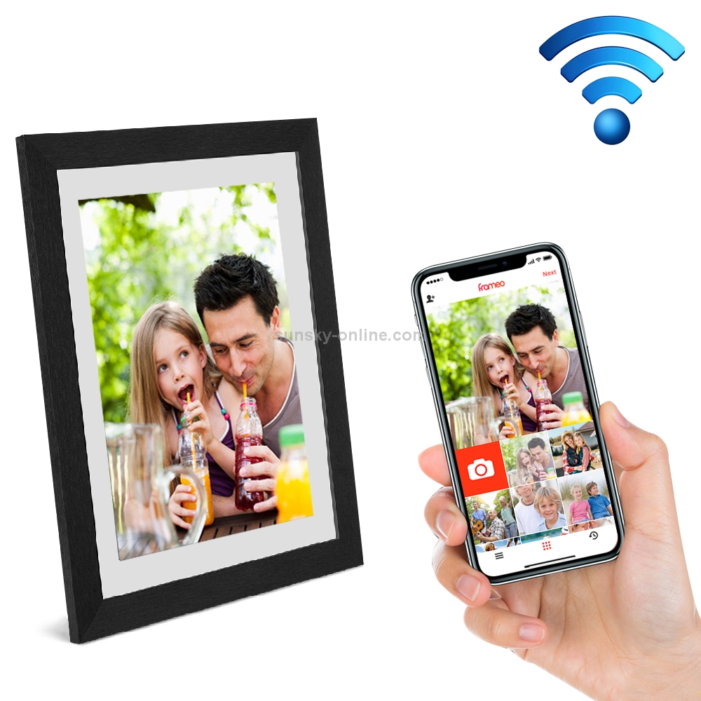 G100 10.1 inch LCD Screen WIFI Cloud Album Digital Photo Frame Electronic Photo Album with Touch Rotating Screen & Video Push (UK Plug)