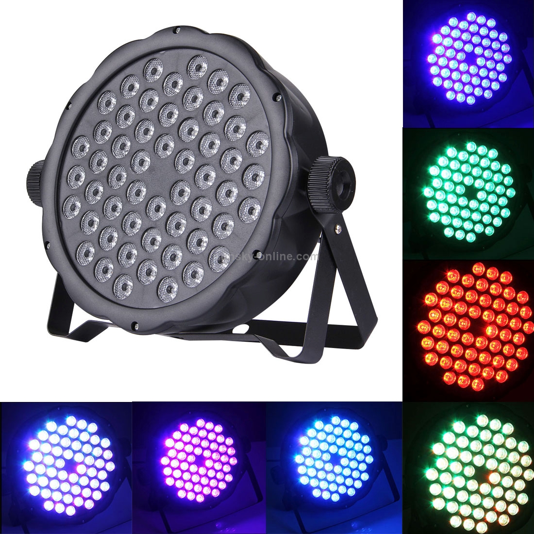 3W x 54 LED PAR Light Stage Light, with LED Display, Master / Slave / DMX512 / Auto Run / Sound Control Modes, US/EU Plug