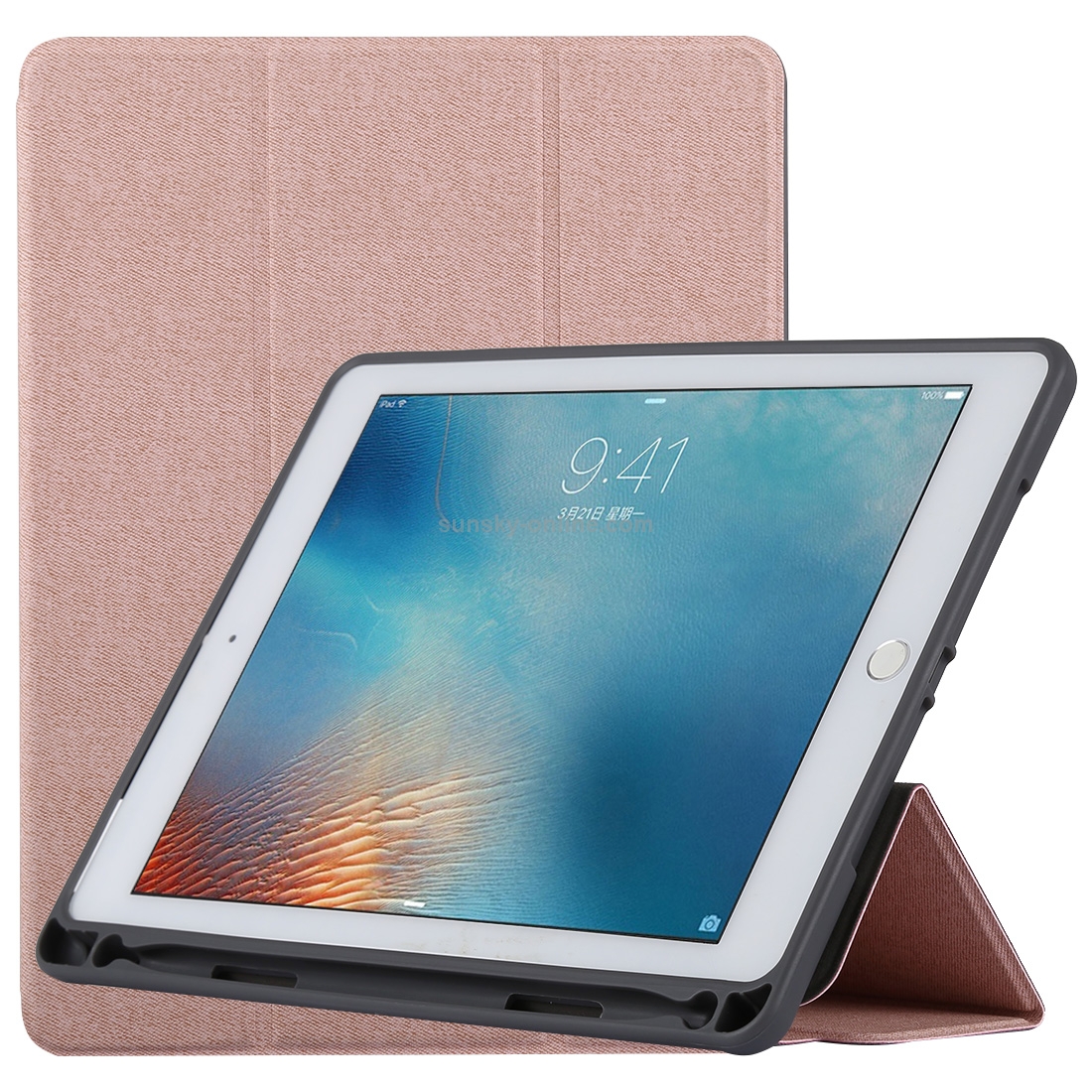 TOTUDESIGN Curtain Series Horizontal Flip Leather Case for iPad Pro 9.7 inch, With Holder & Pen Slot(Rose Gold) TOTUDESIGN Curtain Series Horizontal Flip Leather Case for iPad Pro 9.7 inch, With Holder & Pen Slot(Rose Gold)