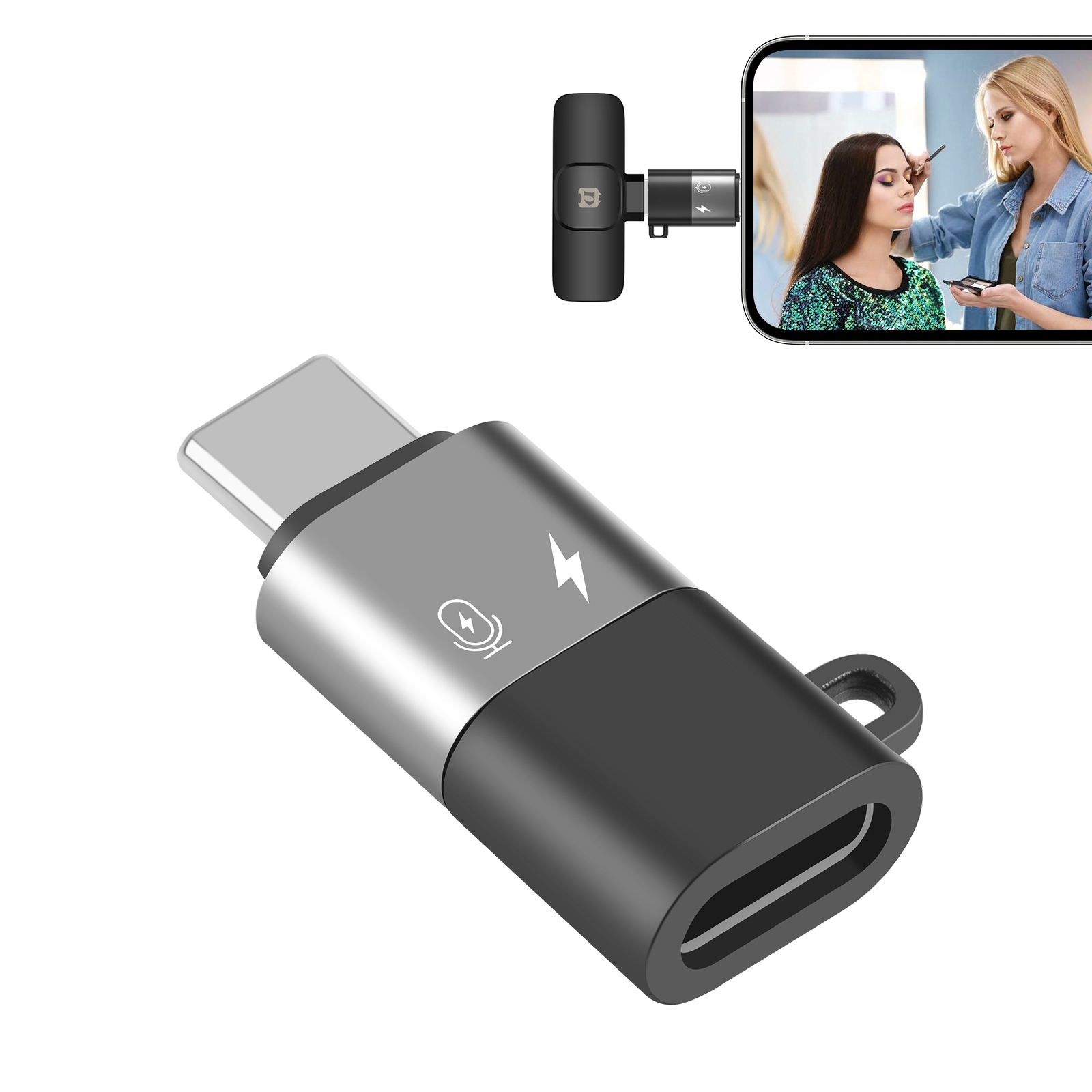 PULUZ 8 Pin to USB-C / Type-C OTG Adapter (Black) PULUZ 8 Pin to USB-C / Type-C OTG Adapter (Black)