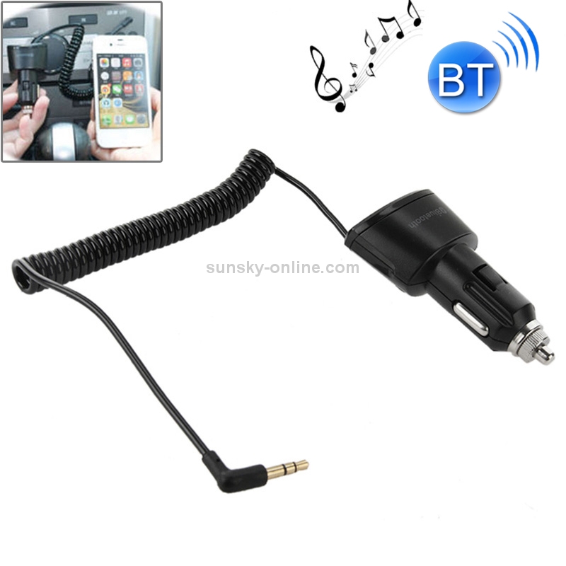 Car Charger Bluetooth 3.5mm AUX Audio Receiver Music Adapter with USB Port for iPad / iPhone 5 & 5C & 5S / iPhone 4 & 4S / Galaxy S IV / S III, DC 5V / 2.1A, Cable Length: 30cm (can be extended up to 95cm)(Black) Car Charger Bluetooth 3.5mm AUX Audio Receiver Music Adapter with USB Port for iPad / iPhone 5 & 5C & 5S / iPhone 4 & 4S / Galaxy S IV / S III, DC 5V / 2.1A, Cable Length: 30cm (can be extended up to 95cm)(Black)