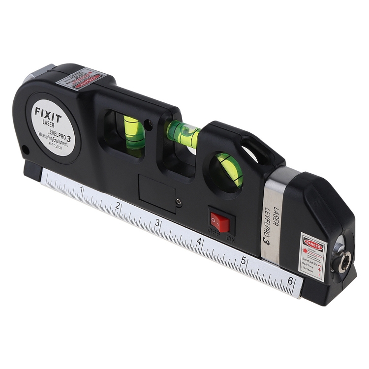 Laser Level with Tape Measure Pro 3 (250cm), LV-03(Black)