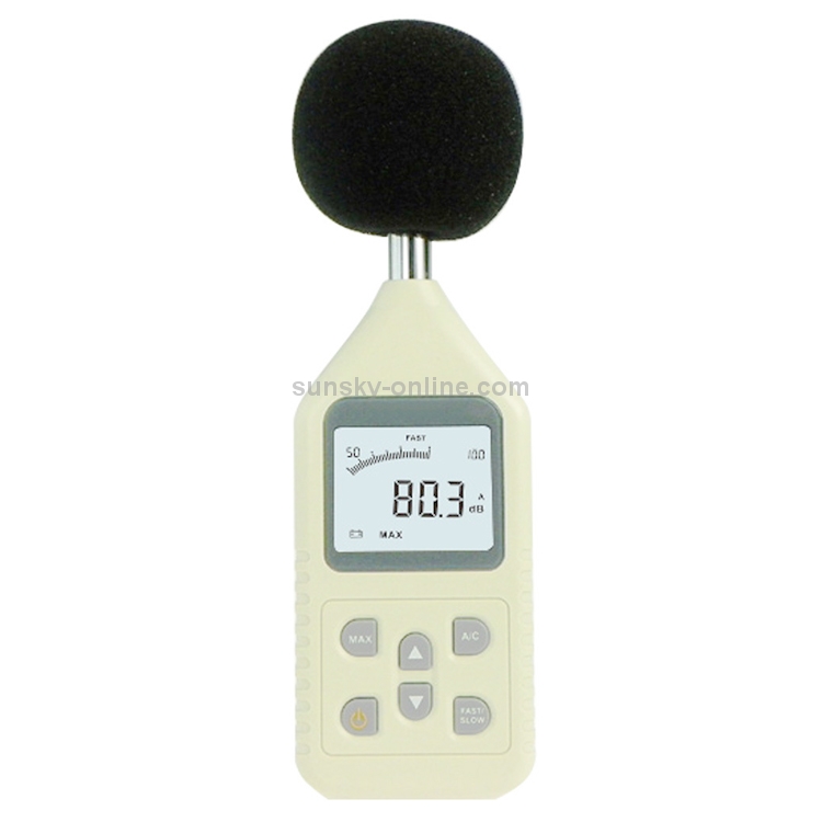 Digital Sound Level Meter (Range: 30~130dBA, 35~130dBC)