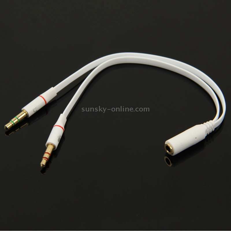 3.5mm female to 3.5mm Male Microphone Jack + 3.5mm Male Earphone Jack Adapter Cable