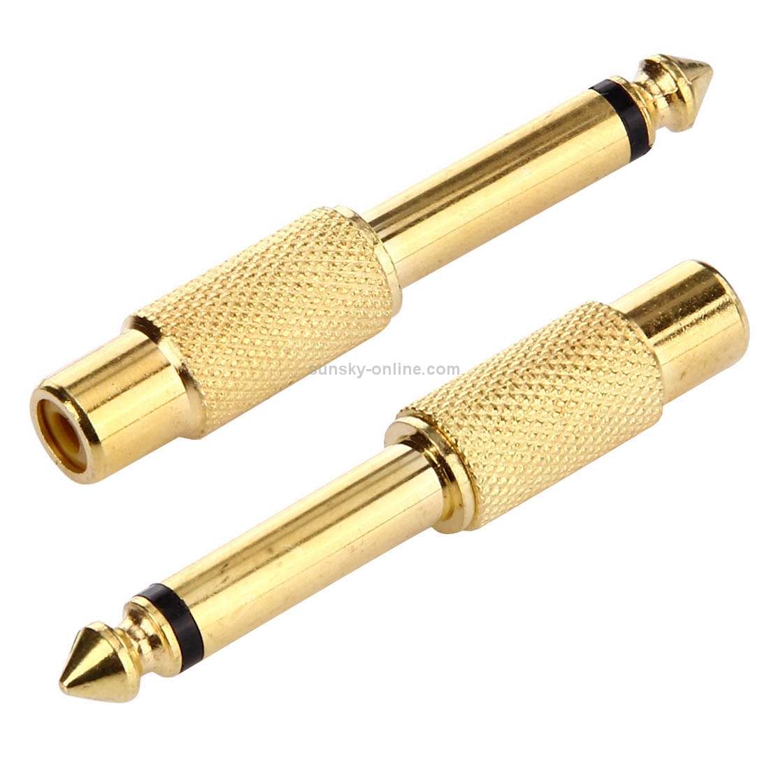 Gold Plated 6.35mm Memo Male to RCA Headphone Jack Adapter