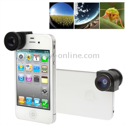 3 in 1(Fisheye Lens + Wide Angle Lens + Macro Lens) Photo Camera Lens for iPhone 4 & 4S /3G /3GS(Black) 3 in 1(Fisheye Lens + Wide Angle Lens + Macro Lens) Photo Camera Lens for iPhone 4 & 4S /3G /3GS(Black)