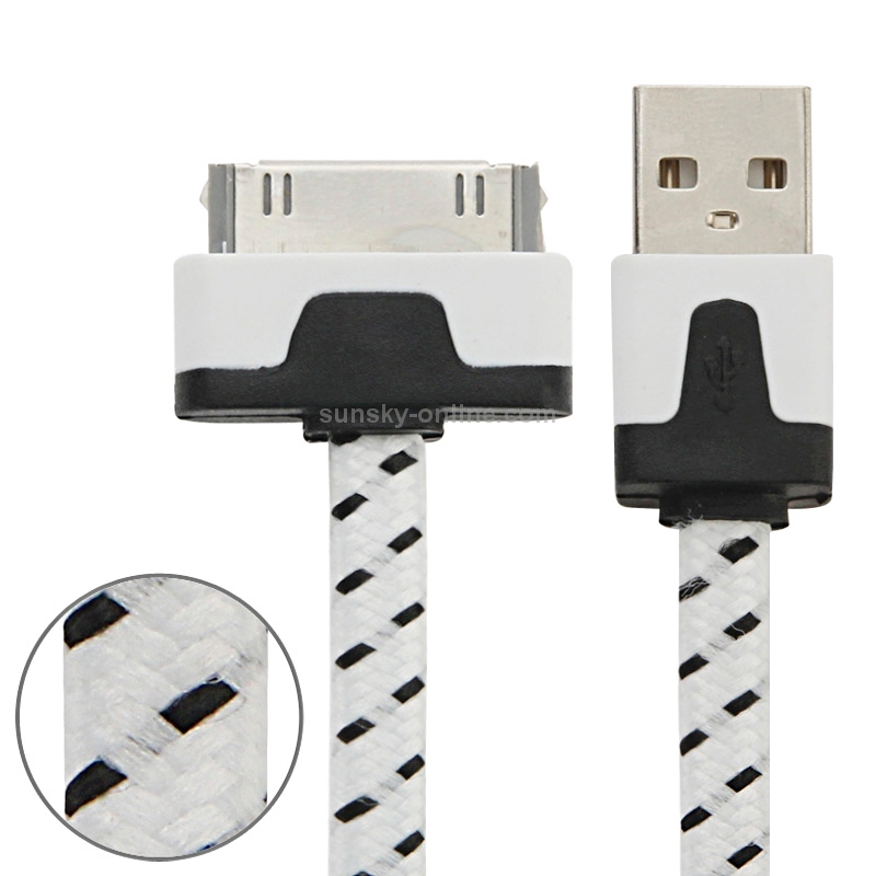 2m Woven Style 30 Pin to USB Data / Charging Cable 2m Woven Style 30 Pin to USB Data / Charging Cable
