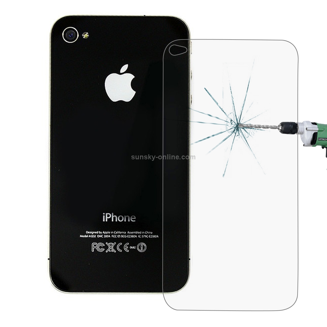 0.26mm 9H+ Surface Hardness 2.5D Explosion-proof Tempered Glass Back Screen Film for iPhone 4 / 4S 0.26mm 9H+ Surface Hardness 2.5D Explosion-proof Tempered Glass Back Screen Film for iPhone 4 / 4S