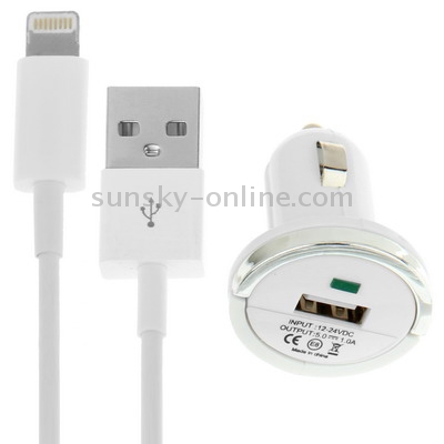 2 in 1 Car Charger + 8 Pin Cable Travel Kit