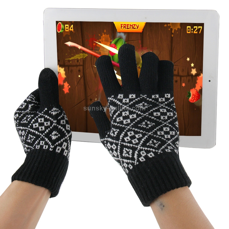 Woven Decorative Pattern Five Fingers Touch Screen Gloves for iPhone 6 & 6s / iPhone 5 & 5S & 5C, iPhone 4 & 4S / iPad / iPod touch, BlackBerry, HTC and Other Touch Screen Device(Black) Woven Decorative Pattern Five Fingers Touch Screen Gloves for iPhone 6 & 6s / iPhone 5 & 5S & 5C, iPhone 4 & 4S / iPad / iPod touch, BlackBerry, HTC and Other Touch Screen Device(Black)