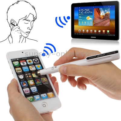 2 in 1 Multipoint Bluetooth Headset Handsfree + Capacitive Touch Screen Stylus for iPhone 5 / iPhone 4 & 4S / 3GS / iPad 2 / Galaxy Tab, Supports Two Bluetooth Devices Simultaneously , Operating Distance: Max 10m (White) 2 in 1 Multipoint Bluetooth Headset Handsfree + Capacitive Touch Screen Stylus for iPhone 5 / iPhone 4 & 4S / 3GS / iPad 2 / Galaxy Tab, Supports Two Bluetooth Devices Simultaneously , Operating Distance: Max 10m (White)