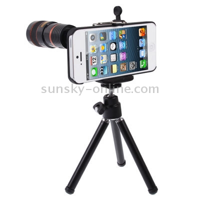 8X Optical Zoom Mobile Phone Telescope Lens with Tripod + Plastic Case for iPhone 5 8X Optical Zoom Mobile Phone Telescope Lens with Tripod + Plastic Case for iPhone 5
