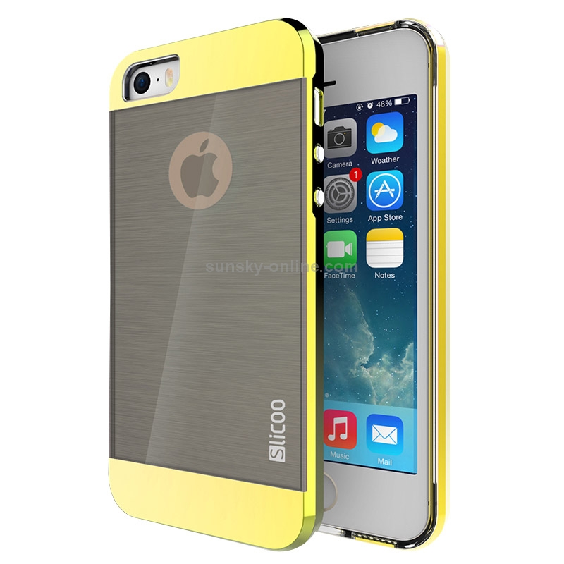 Slicoo Brushed Texture Electroplating Combination Case for iPhone 5S(Gold) Slicoo Brushed Texture Electroplating Combination Case for iPhone 5S(Gold)