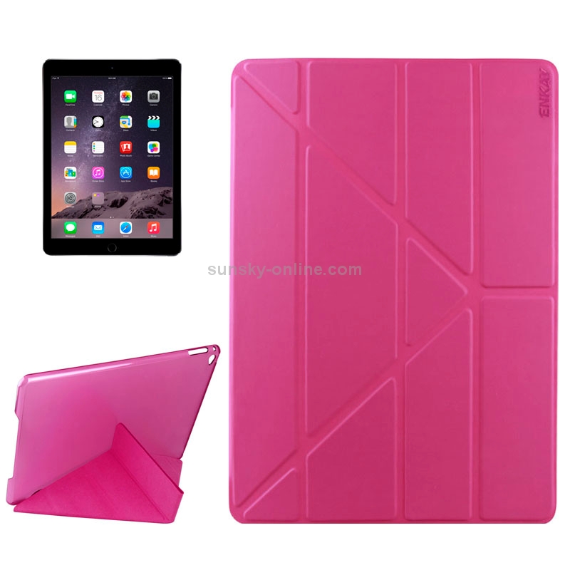 11-Fold Leather Case with Holder and Sleep Function for iPad Air 2(Magenta) 11-Fold Leather Case with Holder and Sleep Function for iPad Air 2(Magenta)
