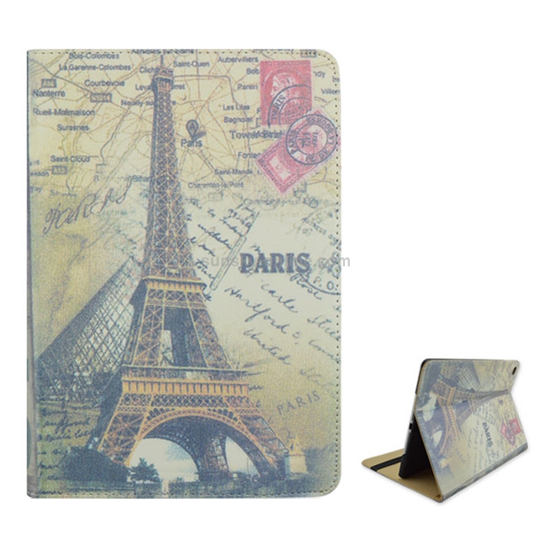 Retro Eiffel Tower Pattern Horizontal Flip Leather Case with Holder for iPad Air 2 / iPad 6 Retro Eiffel Tower Pattern Horizontal Flip Leather Case with Holder for iPad Air 2 / iPad 6