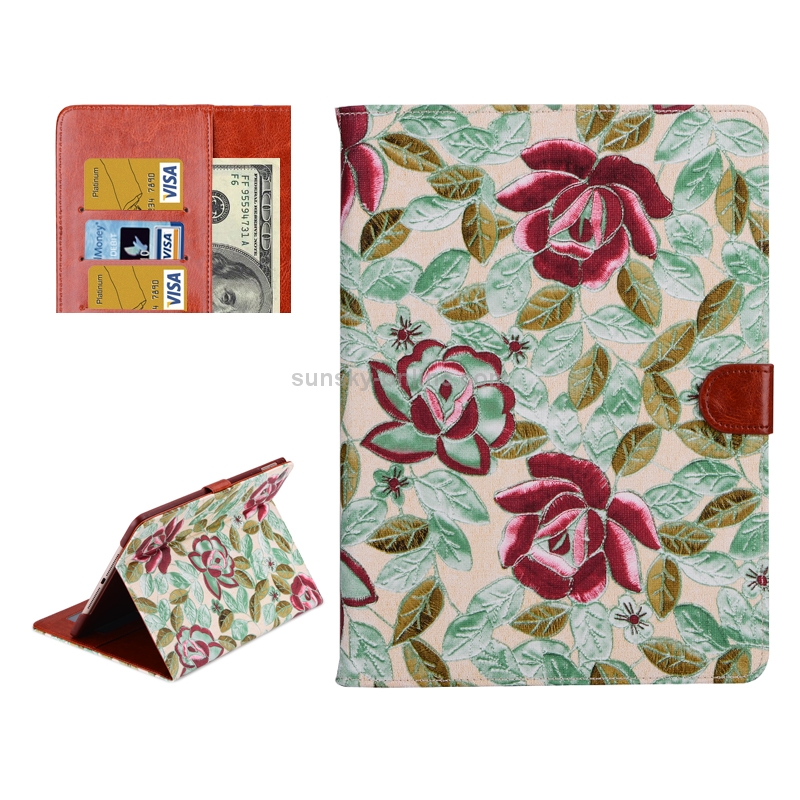 Leaves and Flowers Pattern Smart Cover Leather Case with Card Slots & Wallet & Holder & Sleep / Wake-up Function for iPad Air 2 / iPad 6(Green) Leaves and Flowers Pattern Smart Cover Leather Case with Card Slots & Wallet & Holder & Sleep / Wake-up Function for iPad Air 2 / iPad 6(Green)