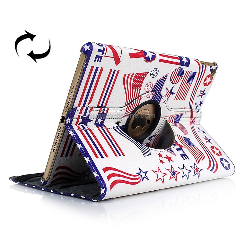 US Flag Style Pattern 360 Degree Rotatable Smart Cover Leather Case for iPad Air 2 / iPad 6 US Flag Style Pattern 360 Degree Rotatable Smart Cover Leather Case for iPad Air 2 / iPad 6