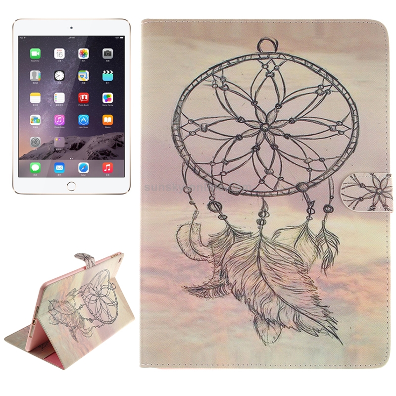Dreamcatcher Windbell Pattern Leather Case with Holder & Card Slots & Wallet for iPad Air 2 / iPad 6 Dreamcatcher Windbell Pattern Leather Case with Holder & Card Slots & Wallet for iPad Air 2 / iPad 6