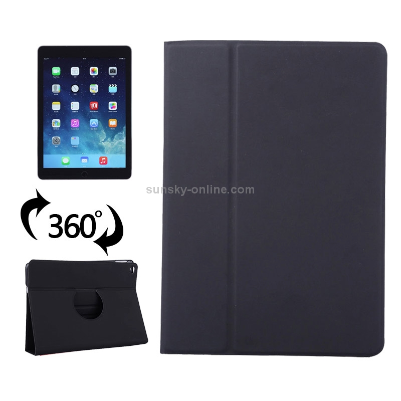 Ultra-thin 360 Degree Rotation Leather Case With Holder for iPad Air 2 / iPad 6(Black) Ultra-thin 360 Degree Rotation Leather Case With Holder for iPad Air 2 / iPad 6(Black)