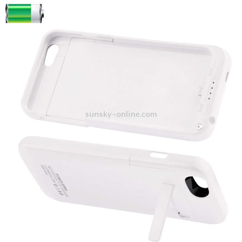 3200mAh Rechargeable External Backup Battery / Power Bank Case with Holder for iPhone 6 & 6S(White) 3200mAh Rechargeable External Backup Battery / Power Bank Case with Holder for iPhone 6 & 6S(White)