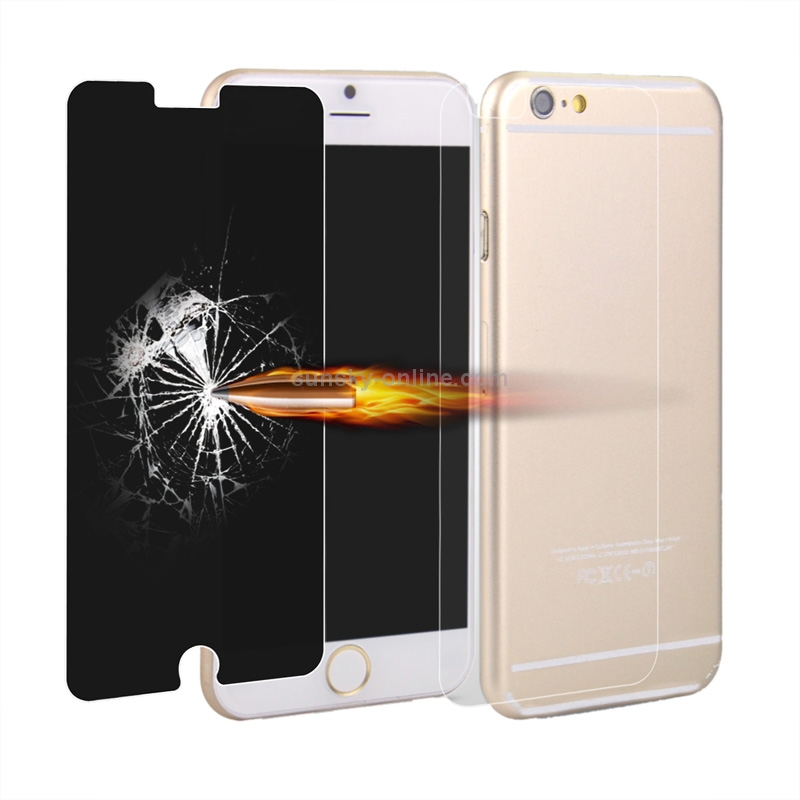 0.3mm Explosion-proof Tempered Glass Privacy Front Film and Transparent Back Film for iPhone 6 0.3mm Explosion-proof Tempered Glass Privacy Front Film and Transparent Back Film for iPhone 6