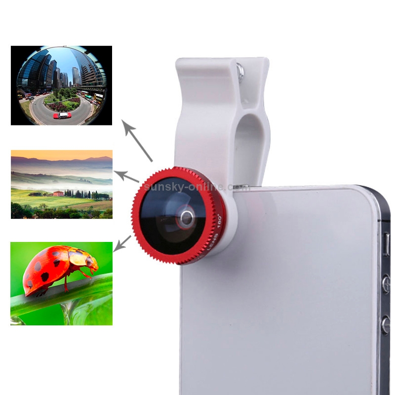 3 in1 Universal Fisheye Wide Angle Macro Lens Set with Clip 3 in1 Universal Fisheye Wide Angle Macro Lens Set with Clip