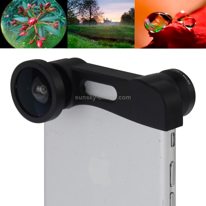 3 in 1 Fisheye + Wide Angle + Macro Phone Photo Zoom Lens Set for iPhone 6(Black) 3 in 1 Fisheye + Wide Angle + Macro Phone Photo Zoom Lens Set for iPhone 6(Black)