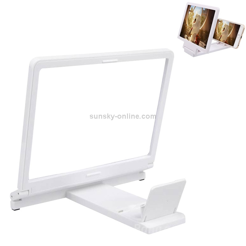 X1 8.0 inch 3X-5X Magnification Angle-Adjustable Eyeshield 3D Video Mobile Screen Magnifier, Size:18.0 cm x 14.2 cm x 1.5 cm(White) X1 8.0 inch 3X-5X Magnification Angle-Adjustable Eyeshield 3D Video Mobile Screen Magnifier, Size:18.0 cm x 14.2 cm x 1.5 cm(White)