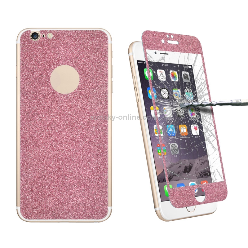 0.3mm 9H Surface Hardness Glitter Powder Front + Back Tempered Glass Film for iPhone 6 & 6s(Pink) 0.3mm 9H Surface Hardness Glitter Powder Front + Back Tempered Glass Film for iPhone 6 & 6s(Pink)